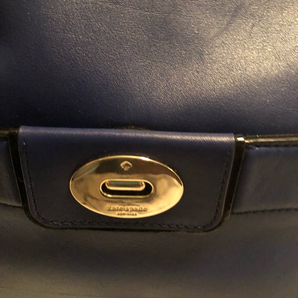 Blue leather kate spade purse - Picture 2 of 6